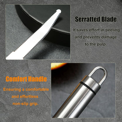 Orange Peeler Tools Stainless Steel Fruit Knife Serrated Edge Grapefruit Utensils Pomelo Citrus Peeling Tool for Lemon Kiwi Melon Kitchen Gadgets