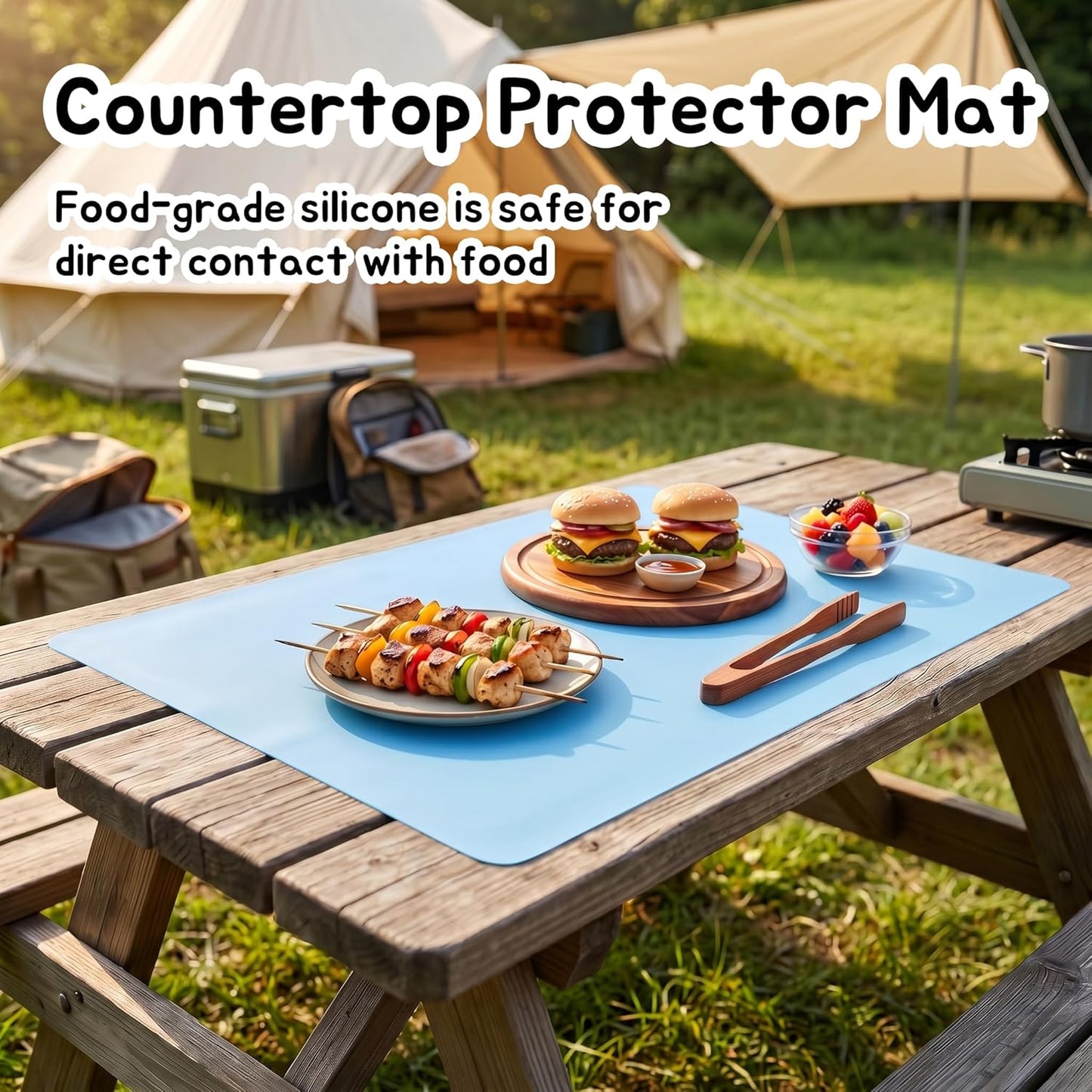 Clear Silicone Mats for Crafts: Translucent Non-Slip Heat Resistant 11.8×15.75In (2/Pack) Silicone Placemats for Jewelry Epoxy Resin Glitter Slime DIY Sheet Nail Art Countertop Protector Pad