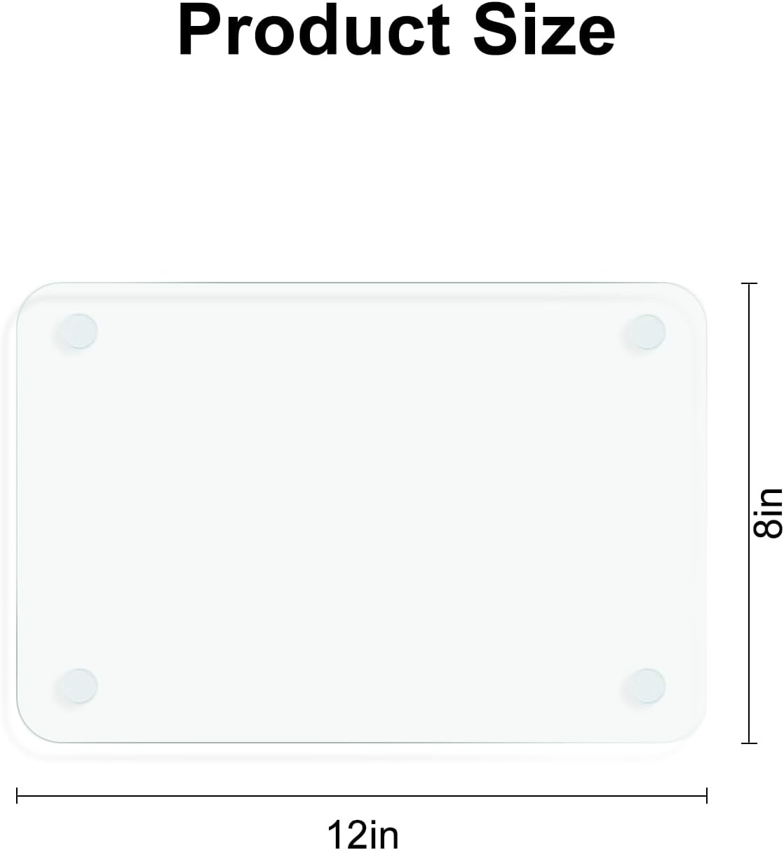 Tempered Glass Cutting Board,Set of Glass Cutting Board for Kitchen Counter,Clear Glass,with Non-Slip Feet, Scratch Resistant,Heat Resistant, 12x16&12x8 inch 2PCS,Easy to Clean