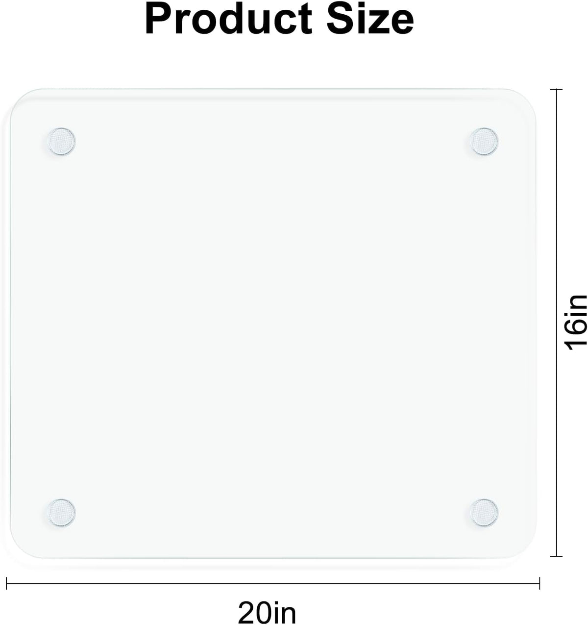 Tempered Glass Cutting Board,Set of Glass Cutting Board for Kitchen Counter,Clear Glass,with Non-Slip Feet, Scratch Resistant,Heat Resistant, 12x16&12x8 inch 2PCS,Easy to Clean
