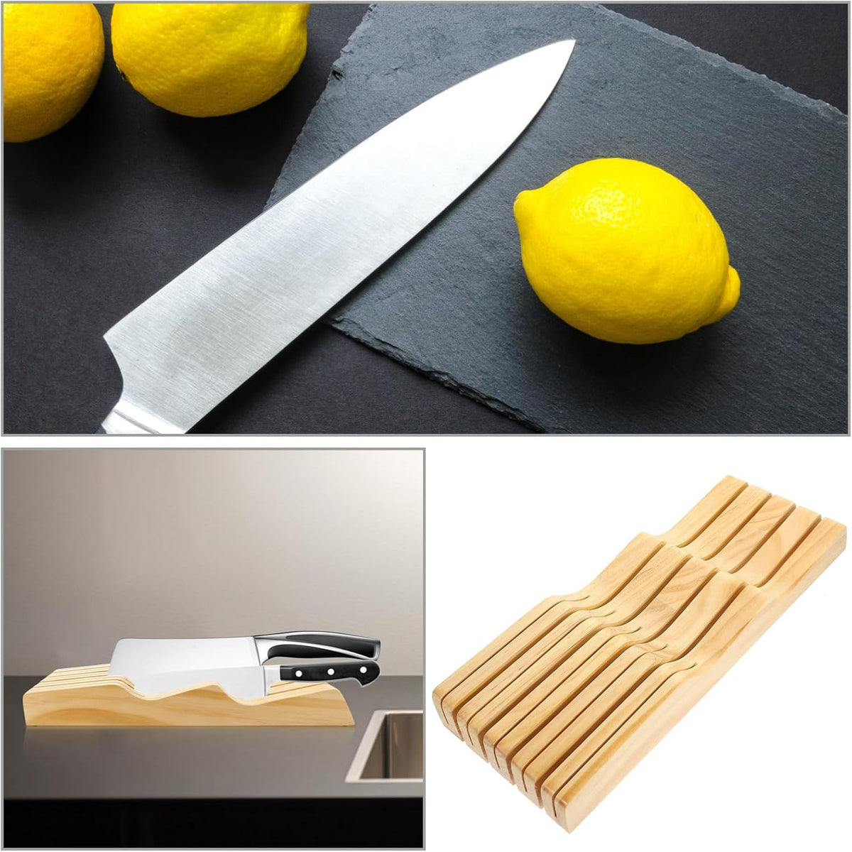 Drawer Style Knife Storage Rack Home Knives Block Organize Your Kitchen