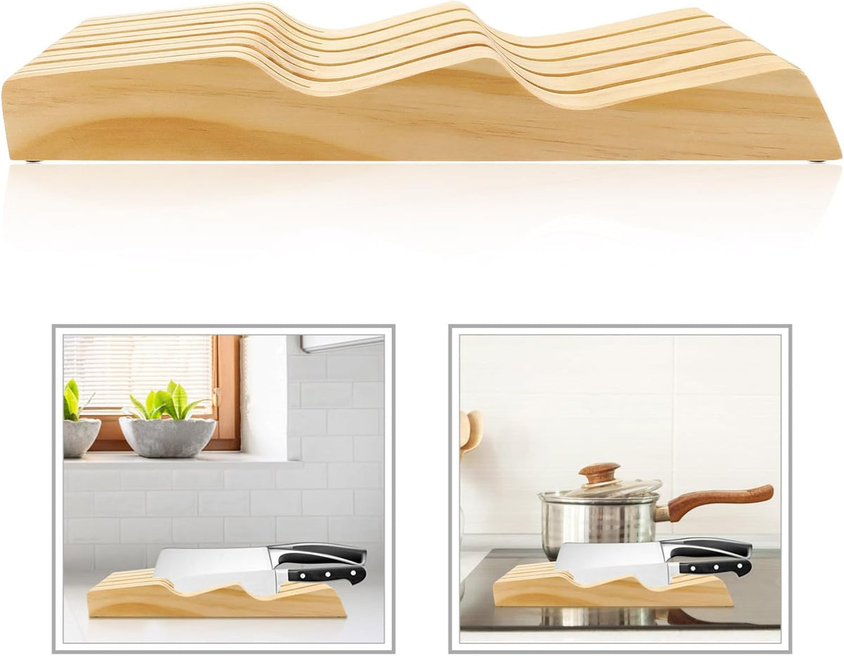 Drawer Style Knife Storage Rack Home Knives Block Organize Your Kitchen