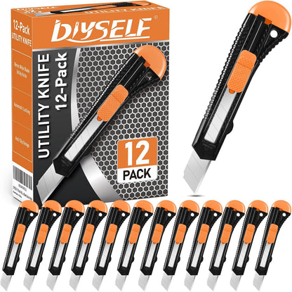 Box Cutter Retractable, 18mm Snap-Off Utility Knife