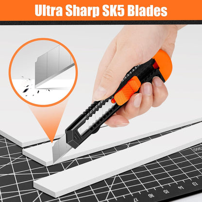 Box Cutter Retractable, 18mm Snap-Off Utility Knife