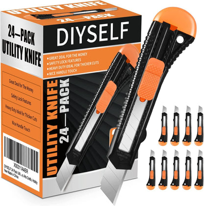 Box Cutter Retractable, 18mm Snap-Off Utility Knife