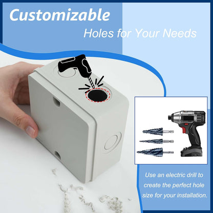 14.3 x 11.4 x 4.5 Inch Waterproof Hard Case with DIY Customizable Foam Insert Portable Protective Storage Case with Knife for Camera Drones Equipments Tools Test Instruments,Black