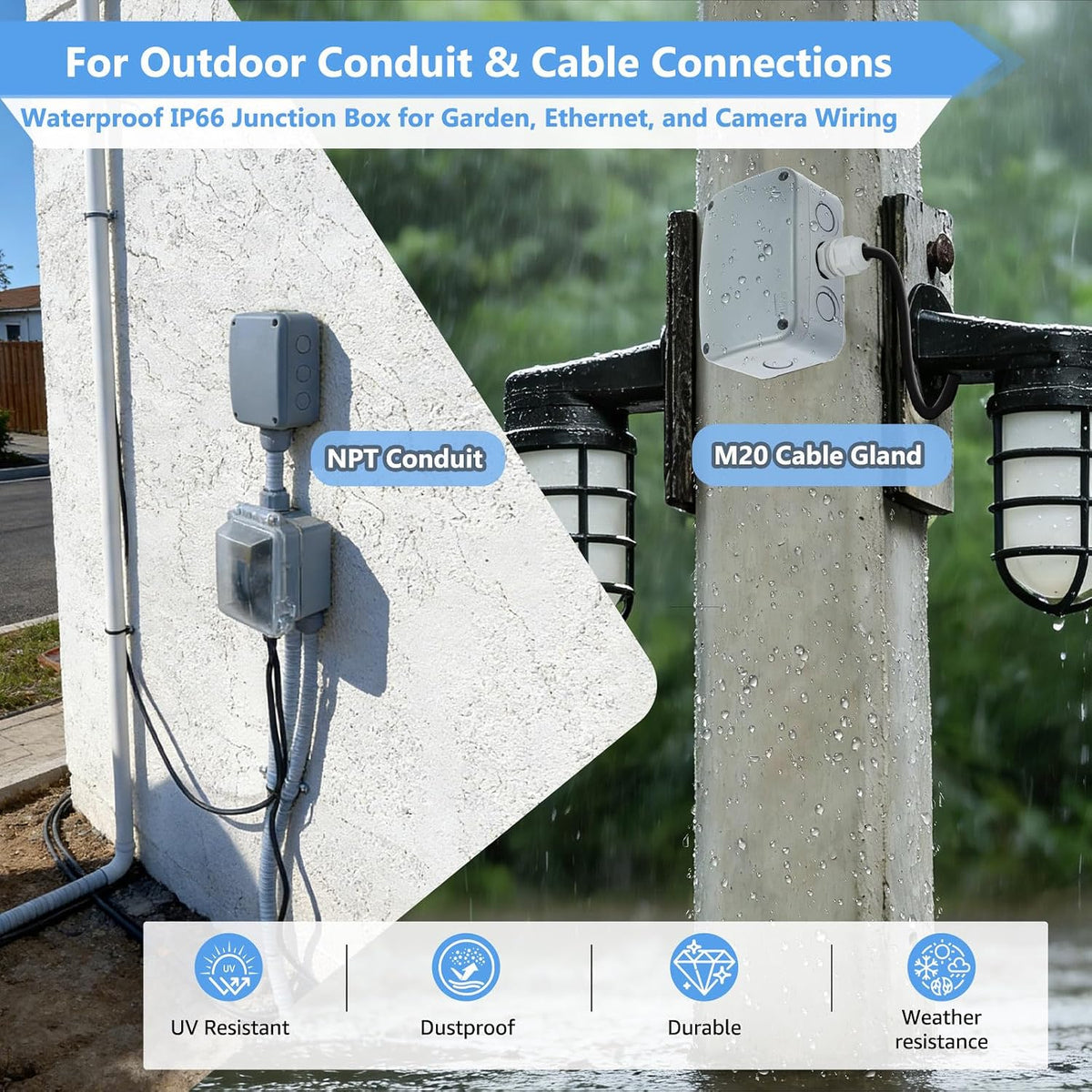 14.3 x 11.4 x 4.5 Inch Waterproof Hard Case with DIY Customizable Foam Insert Portable Protective Storage Case with Knife for Camera Drones Equipments Tools Test Instruments,Black