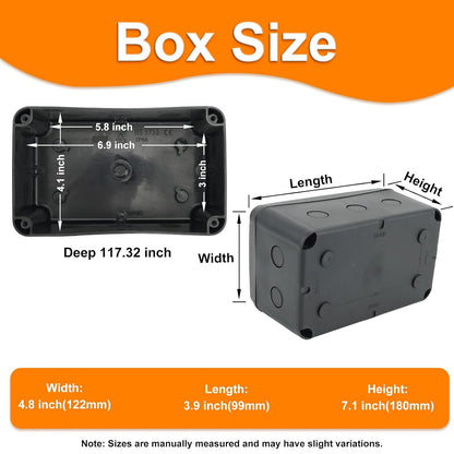 14.3 x 11.4 x 4.5 Inch Waterproof Hard Case with DIY Customizable Foam Insert Portable Protective Storage Case with Knife for Camera Drones Equipments Tools Test Instruments,Black