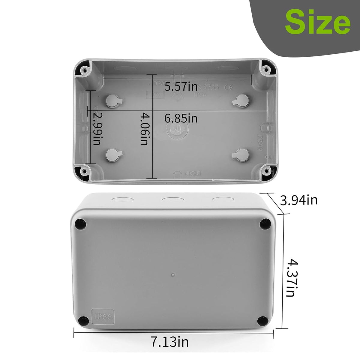 14.3 x 11.4 x 4.5 Inch Waterproof Hard Case with DIY Customizable Foam Insert Portable Protective Storage Case with Knife for Camera Drones Equipments Tools Test Instruments,Black