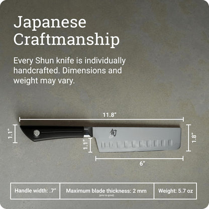 Sora 6" Hollow Ground Nakiri Knife, Handcrafted Japanese Vegetable Knife, VG10 Steel Edge and 420J Stainless Steel Blade, Balanced Handle, Slicing Tool for Professional and Home Chefs