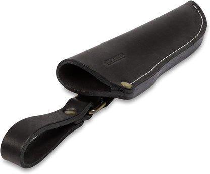 Belt Knife Sheath - Black Leather Sheath for Mora Garberg - Sheath with Belt Loop for Vertical Carry of Fixed Blade Knife - Free Suspension Leather Case