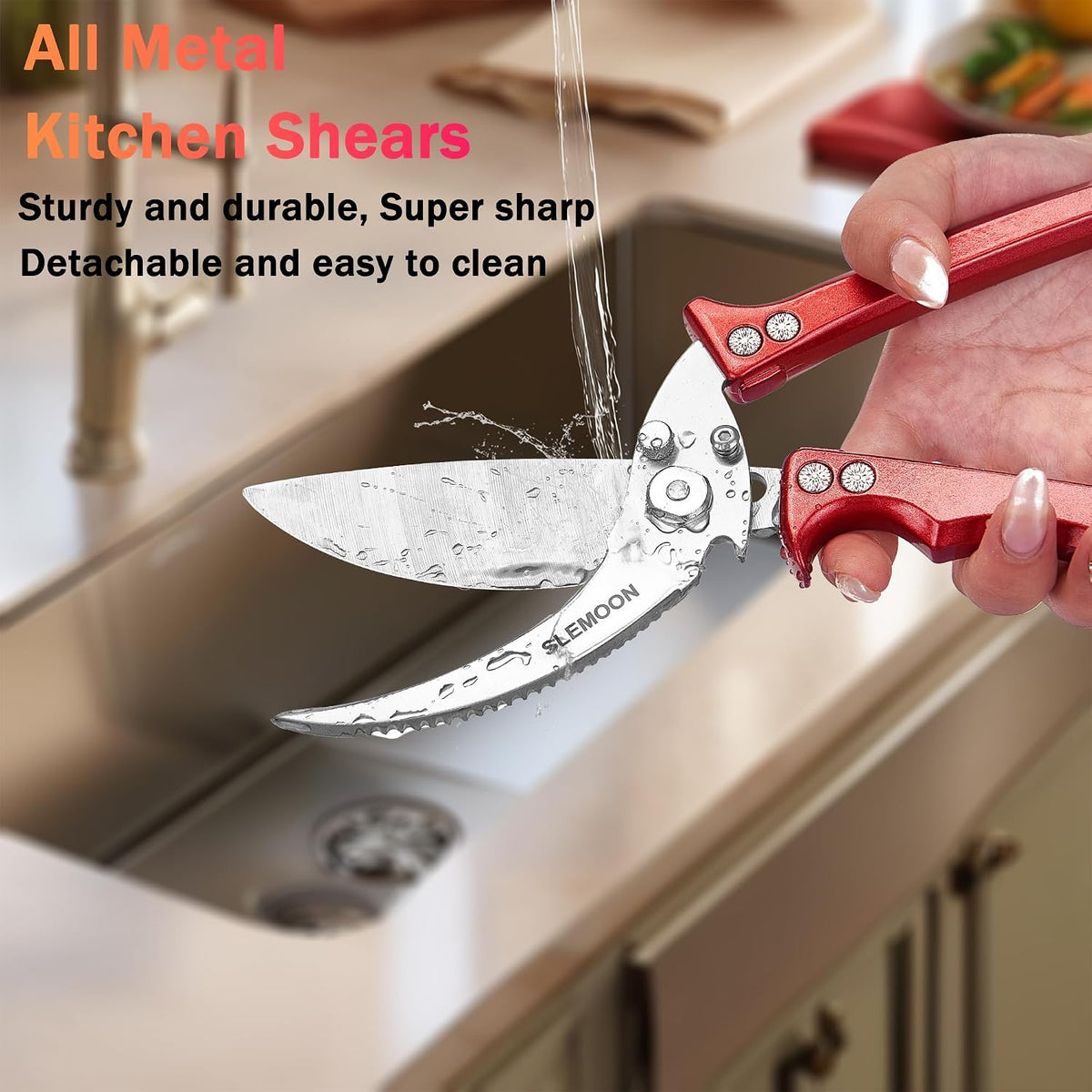 Heavy Duty Kitchen Shears for Food,Black Kitchen Scissors | Dishwasher Safe and Food Stainless Poultry Shears for Chicken Turkey Thanksgiving,Gift Box