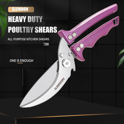 Heavy Duty Kitchen Shears for Food,Black Kitchen Scissors | Dishwasher Safe and Food Stainless Poultry Shears for Chicken Turkey Thanksgiving,Gift Box