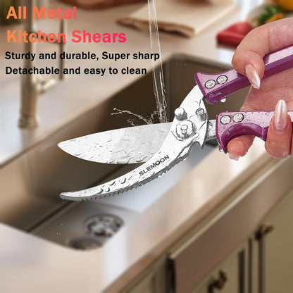 Heavy Duty Kitchen Shears for Food,Black Kitchen Scissors | Dishwasher Safe and Food Stainless Poultry Shears for Chicken Turkey Thanksgiving,Gift Box
