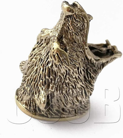 Knife Finger Guard Bolster Pommel - Custom Knives Making GRIZZLY BEAR | DIY Hand-Casted Metal Hunting Knives Supplies Accessoriess. Made in Solid Bronze. Powered