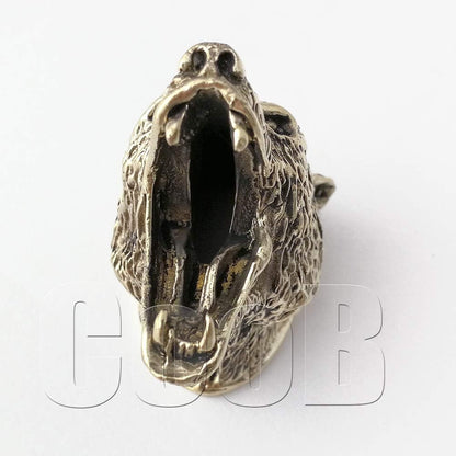 Knife Finger Guard Bolster Pommel - Custom Knives Making GRIZZLY BEAR | DIY Hand-Casted Metal Hunting Knives Supplies Accessoriess. Made in Solid Bronze. Powered