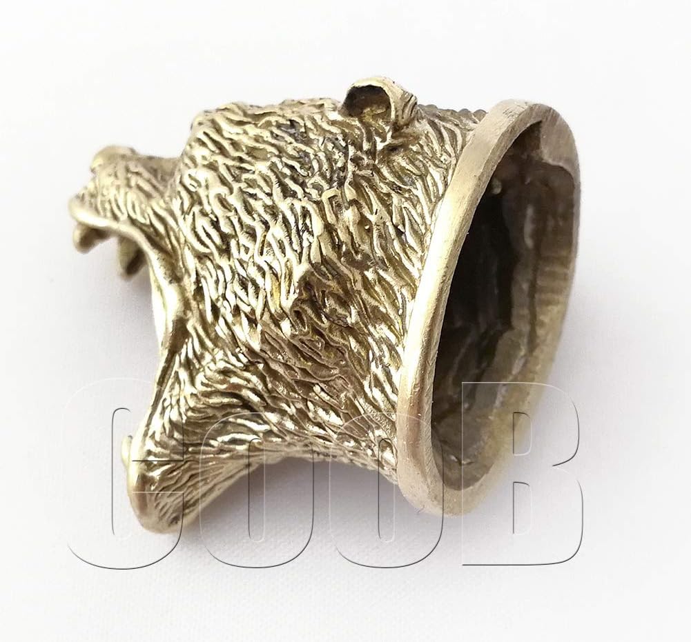 Knife Finger Guard Bolster Pommel - Custom Knives Making GRIZZLY BEAR | DIY Hand-Casted Metal Hunting Knives Supplies Accessoriess. Made in Solid Bronze. Powered