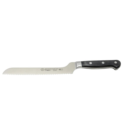 8" Offset Bread Knife, Triple Riveted, Full Tang Forged Blade