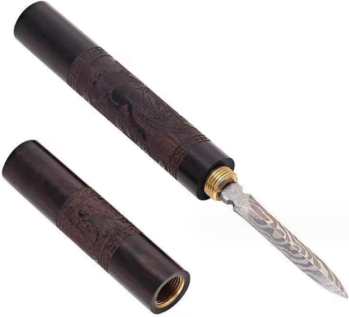 Stainless Steel Puerh Tea Knife with Wooden Handle Professional Ice Pick & Tea Cake Tool for Breaking Bricks Multi-functional Needle for Kitchen Bars Picnics Camping Hidden Blade Option