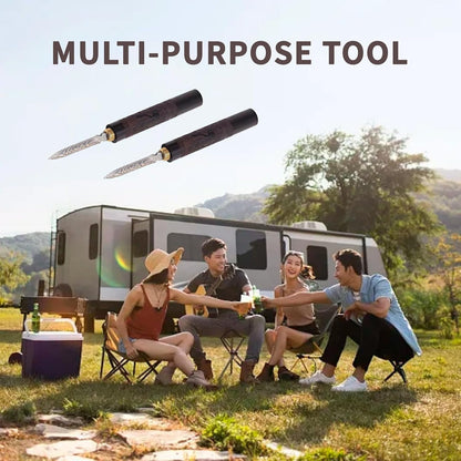 Stainless Steel Puerh Tea Knife with Wooden Handle Professional Ice Pick & Tea Cake Tool for Breaking Bricks Multi-functional Needle for Kitchen Bars Picnics Camping Hidden Blade Option