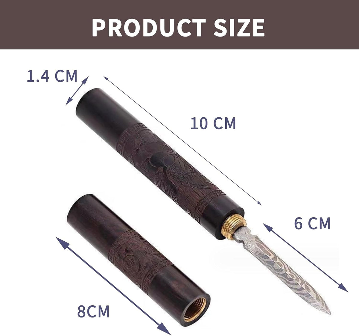 Stainless Steel Puerh Tea Knife with Wooden Handle Professional Ice Pick & Tea Cake Tool for Breaking Bricks Multi-functional Needle for Kitchen Bars Picnics Camping Hidden Blade Option