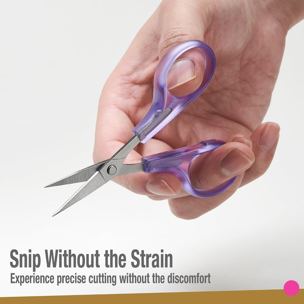 High Precision Detail Scissors Set (2-Pc) Sharp, Fine Tips | Paper Cutting, Scrapbooking, Sewing, Crafting | Stainless Steel | Protective Cover (Pastel)