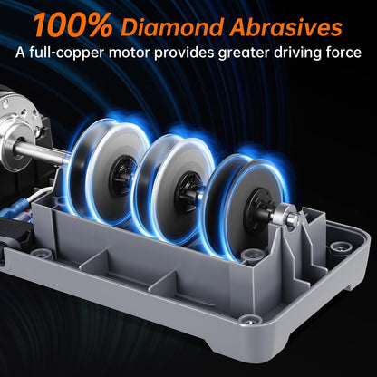 Knife Sharpener, Professional 3-Stage Electric Knife Sharpener for Kitchen Knives, 100% Diamond Abrasive for 20° Precision Angle Guide, Quickly Sharpening and Polish Blades