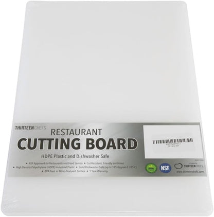 Extra Large 24 x 18 Red Cutting Board - HDPE Plastic, 1/2" Thick Poly for Commercial Restaurant Kitchens, NSF Stamped