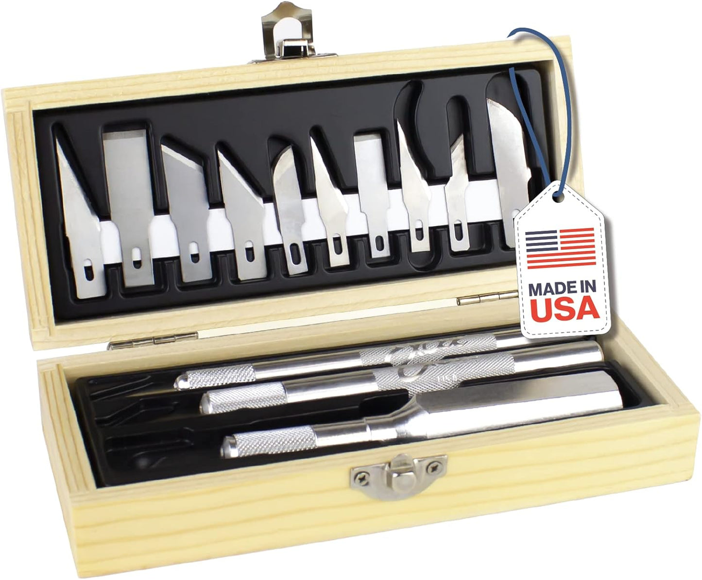 Craftsmen Set, 13-Piece Precision Craft Knife Set With Case – Includes Light To Heavy Duty Handles And Assorted Blades For Crafting, Scrapbooking, DIY, And Precision Cutting
