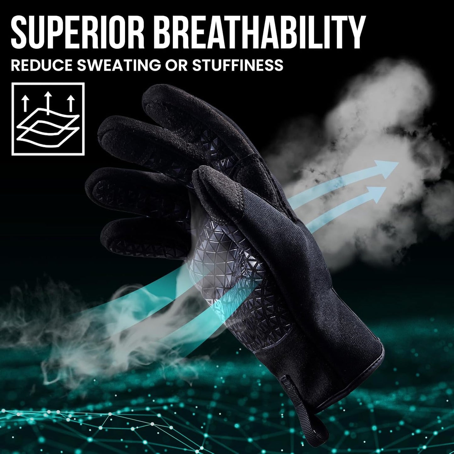 Level 3 Needle, Level 5 Puncture Resistant Men Work Gloves, Grip Enhanced A7 Cut Resistant Safety Gloves, Touchscreen and Breathable, Black, Large (L), 1 Pair