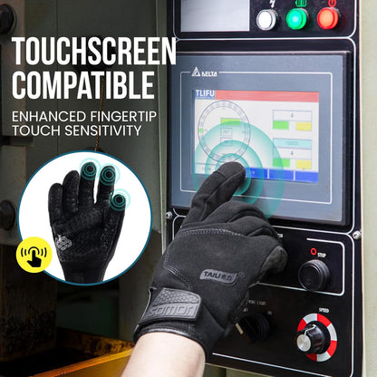 Level 3 Needle, Level 5 Puncture Resistant Men Work Gloves, Grip Enhanced A7 Cut Resistant Safety Gloves, Touchscreen and Breathable, Black, Large (L), 1 Pair
