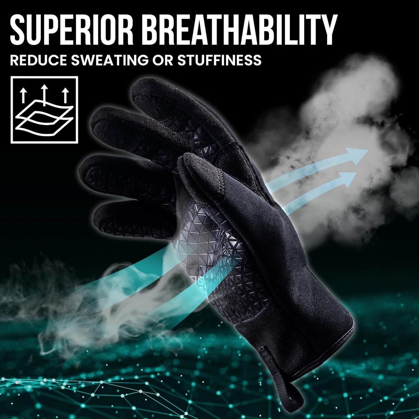 Level 3 Needle, Level 5 Puncture Resistant Men Work Gloves, Grip Enhanced A7 Cut Resistant Safety Gloves, Touchscreen and Breathable, Black, Large (L), 1 Pair