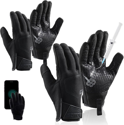 Level 3 Needle, Level 5 Puncture Resistant Men Work Gloves, Grip Enhanced A7 Cut Resistant Safety Gloves, Touchscreen and Breathable, Black, Large (L), 1 Pair