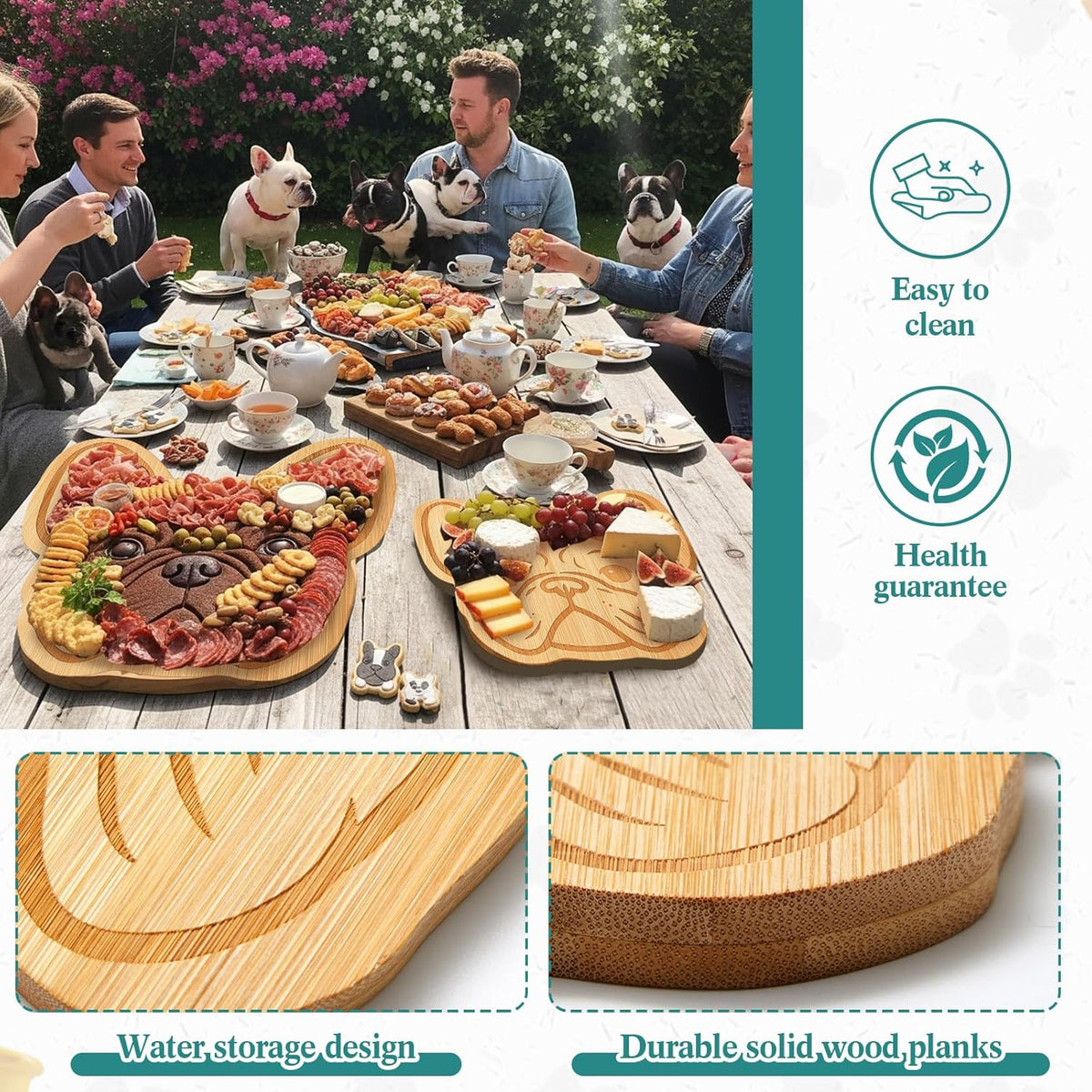 D20 Shaped Charcuterie Board Set Cutting and Cheese Board Wooden Platter with Knives and Forks Serving Trays Gift for Christmas Kitchen Food Fruit(Acacia)