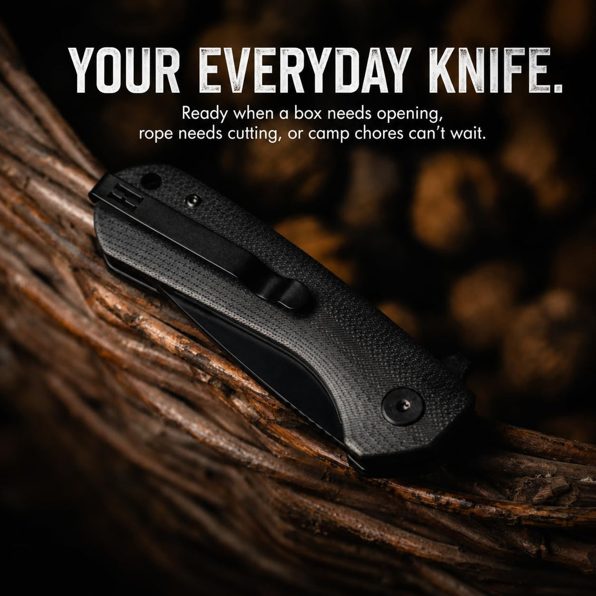 EDC Folding Pocket Knife D2 Steel Blade & G10 Handle for Daily Carry
