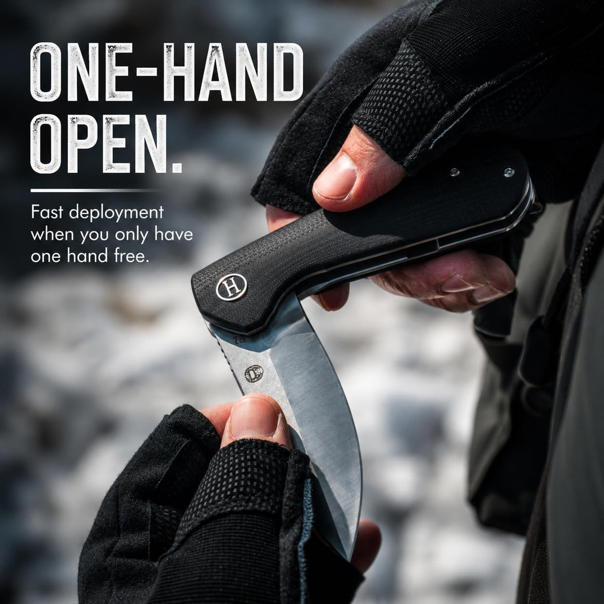 EDC Folding Pocket Knife D2 Steel Blade & G10 Handle for Daily Carry