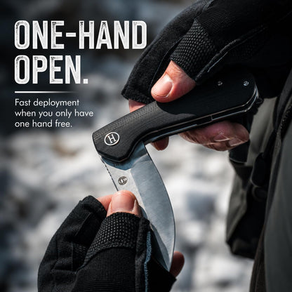 EDC Folding Pocket Knife D2 Steel Blade & G10 Handle for Daily Carry