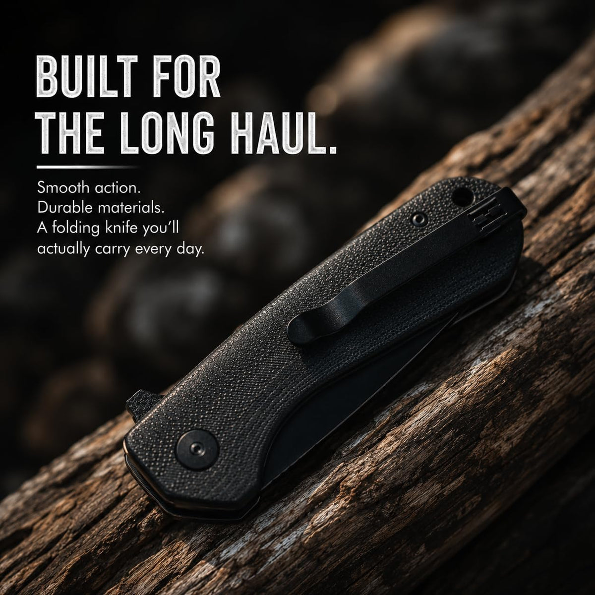 EDC Folding Pocket Knife D2 Steel Blade & G10 Handle for Daily Carry