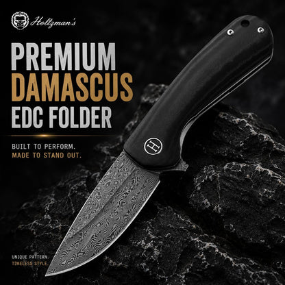 EDC Folding Pocket Knife D2 Steel Blade & G10 Handle for Daily Carry