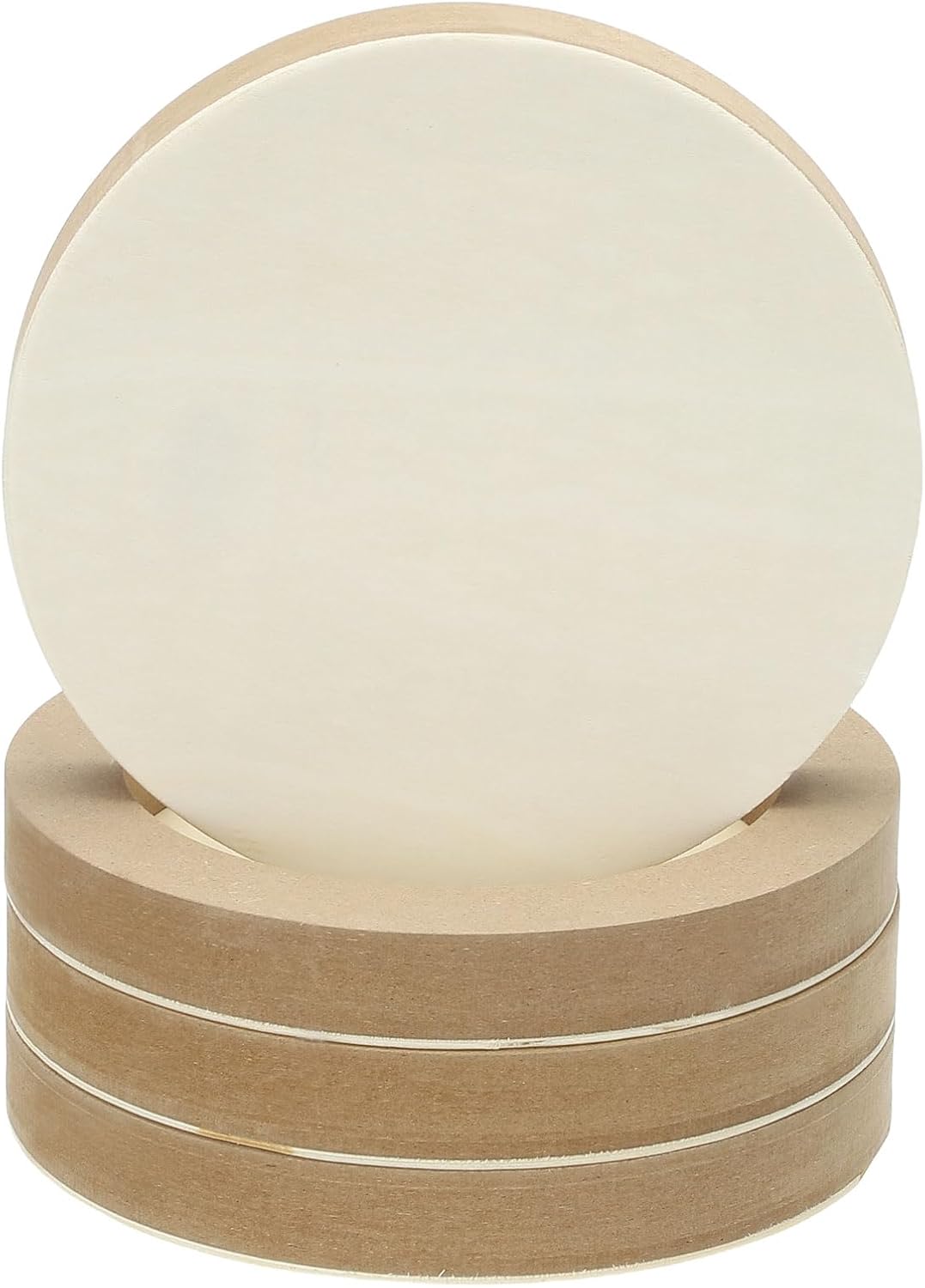 14" Round Wood Canvas Panels, 4pcs Unfinished Wood Plaque Disc Circle Board for Craft Projects, Art Painting, Carving, Engraving, DIY