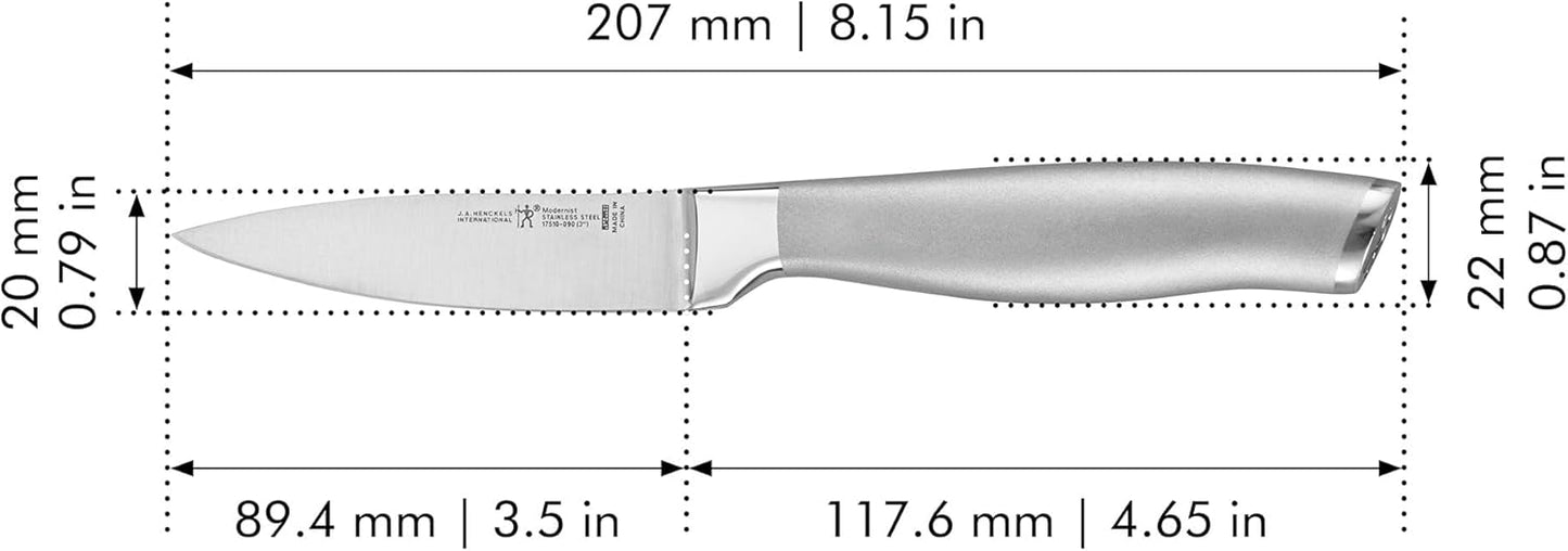 Modernist Razor-Sharp 3.5-inch Paring Knife, German Engineered Informed by 100+ Years of Mastery