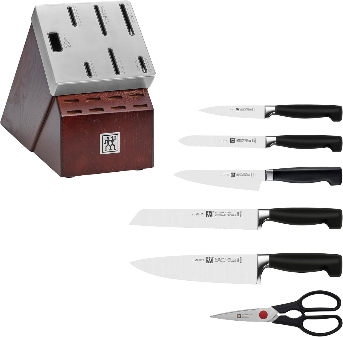 J.A. Henckels Four Star 7-pc Self-Sharpening Block Set