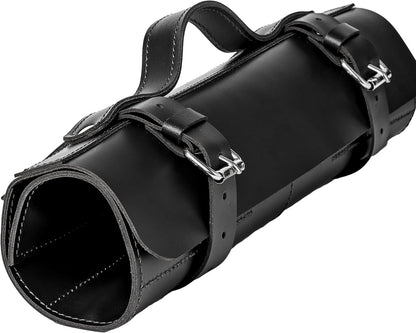 Leather Folding Knife Display Roll Organizer for 6 Pocket Knives Case, Pocket Knife Storage Holder, Knives Collection Holder Pouch Bag VR6BL