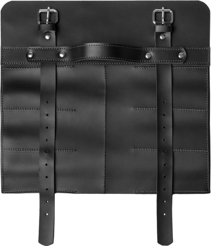 Leather Folding Knife Display Roll Organizer for 6 Pocket Knives Case, Pocket Knife Storage Holder, Knives Collection Holder Pouch Bag VR6BL