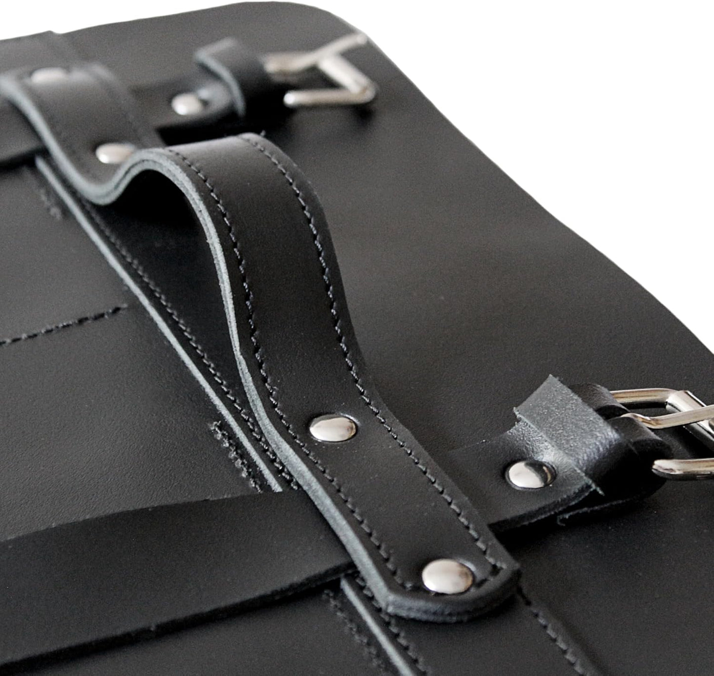 Leather Folding Knife Display Roll Organizer for 6 Pocket Knives Case, Pocket Knife Storage Holder, Knives Collection Holder Pouch Bag VR6BL