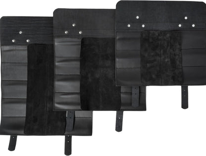 Leather Folding Knife Display Roll Organizer for 6 Pocket Knives Case, Pocket Knife Storage Holder, Knives Collection Holder Pouch Bag VR6BL