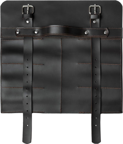 Leather Folding Knife Display Roll Organizer for 6 Pocket Knives Case, Pocket Knife Storage Holder, Knives Collection Holder Pouch Bag VR6BL