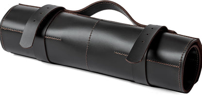 Leather Folding Knife Display Roll Organizer for 6 Pocket Knives Case, Pocket Knife Storage Holder, Knives Collection Holder Pouch Bag VR6BL