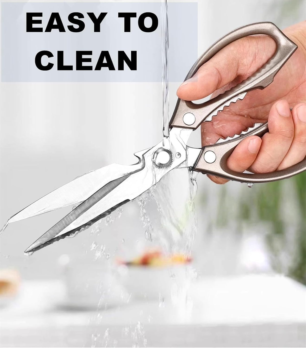 Kitchen Scissors, All Purpose，Ultra Sharp Meat Scissors，Heavy Duty Cooking Scissor，Dishwash Safe Stainless Steel Kitchen Shears for Food, Chicken Bones, Turkey