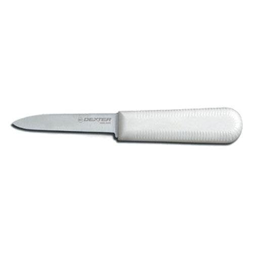 S104-PCP 3-1/4" White Cooks Style Paring Knife with Polypropylene Handle